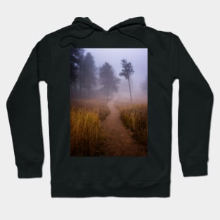 Foggy Path in the Mountains Hoodie